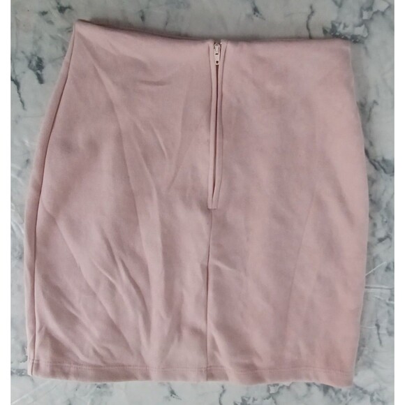 Vtg  Juniors XS Mini Skirt Faux Suede Blush/Pink‎ 90s Y2K  Preppy Retro Classy - Picture 2 of 6
